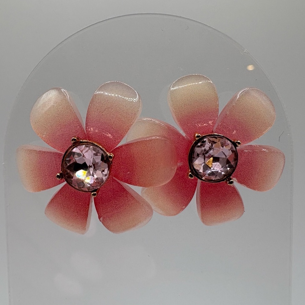 Pink Floral Earrings